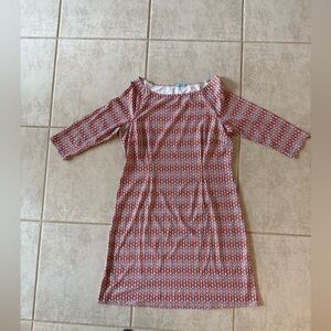 J. McLaughlin Coral and Blue Dress - size XL